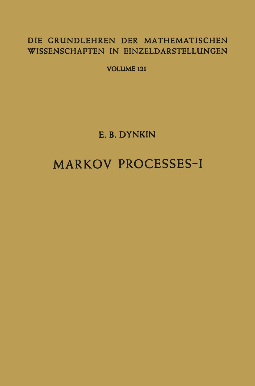 Markov Processes: Volume I | SpringerLink