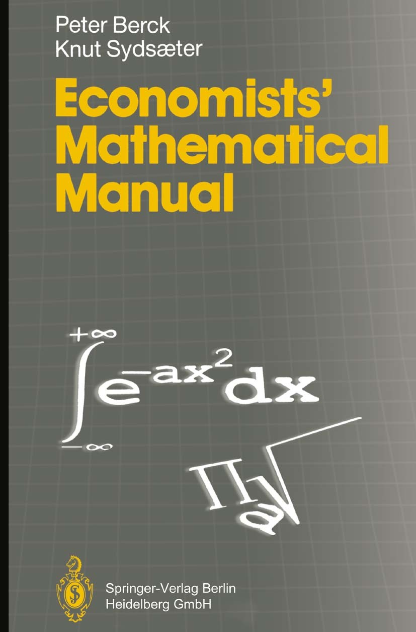 洋書 Mathematics for Economists Mathematics for Economists: 8601406120563: Economics Books