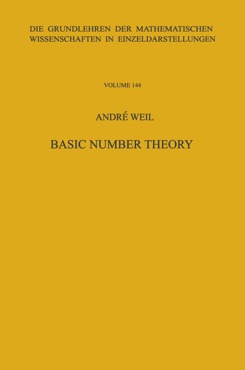 Basic Number Theory. | SpringerLink