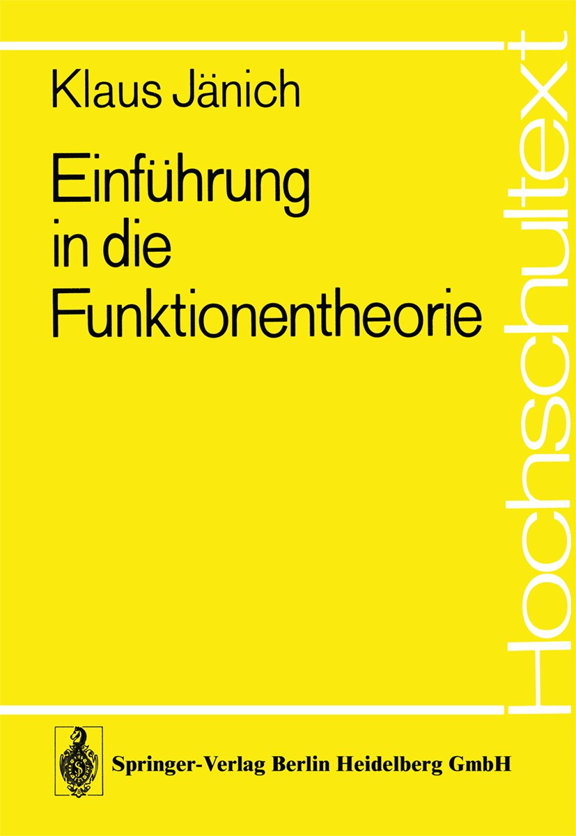 Einführung in die Funktionentheorie | SpringerLink