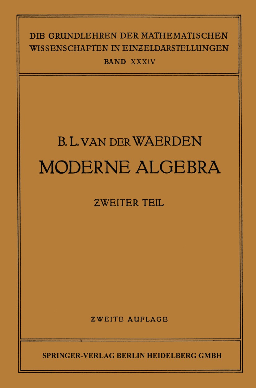 現代代数学 1.2.3 3巻 Moderne Algebra 2巻セット