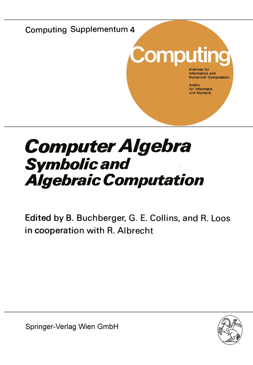 Computer Algebra: Symbolic and Algebraic Computation | SpringerLink