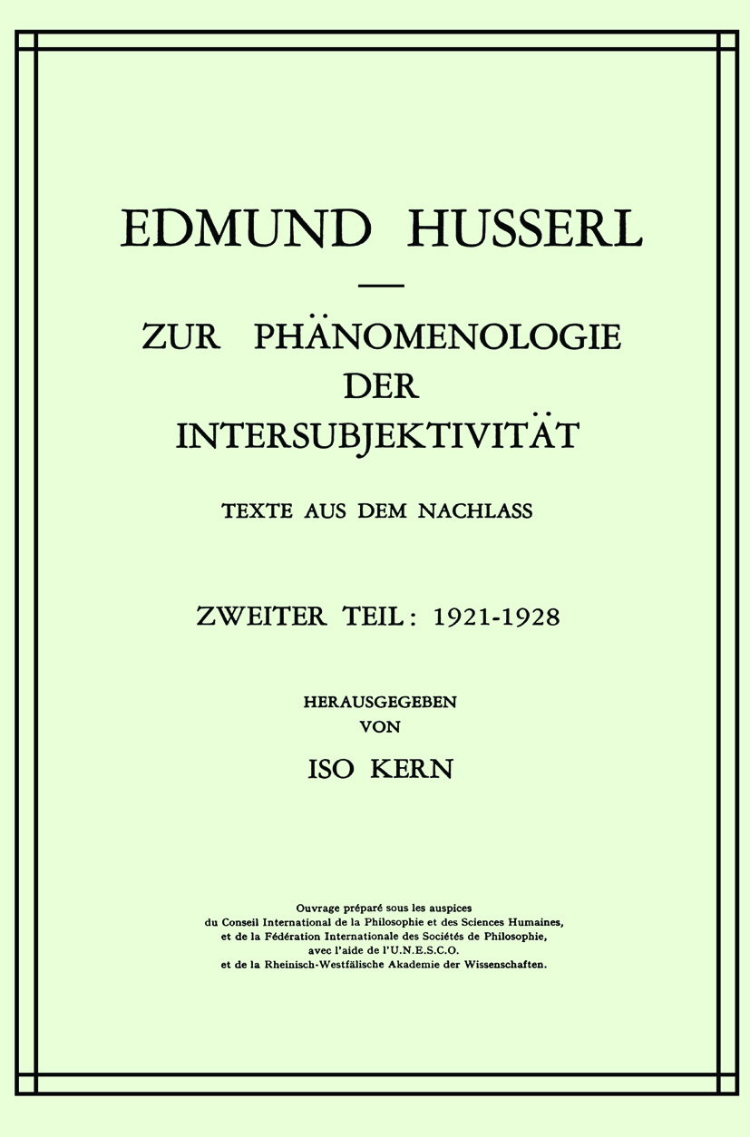 GRUNDLEGENDE UNTERSUCHUNGEN ZUM PHÄNOMENOLOGISCHEN URSPRUNG