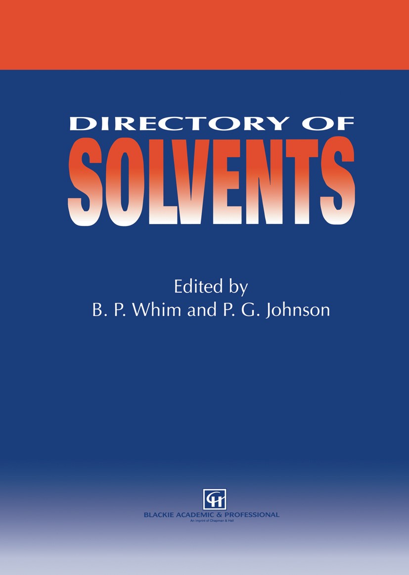 Directory of Solvents | SpringerLink