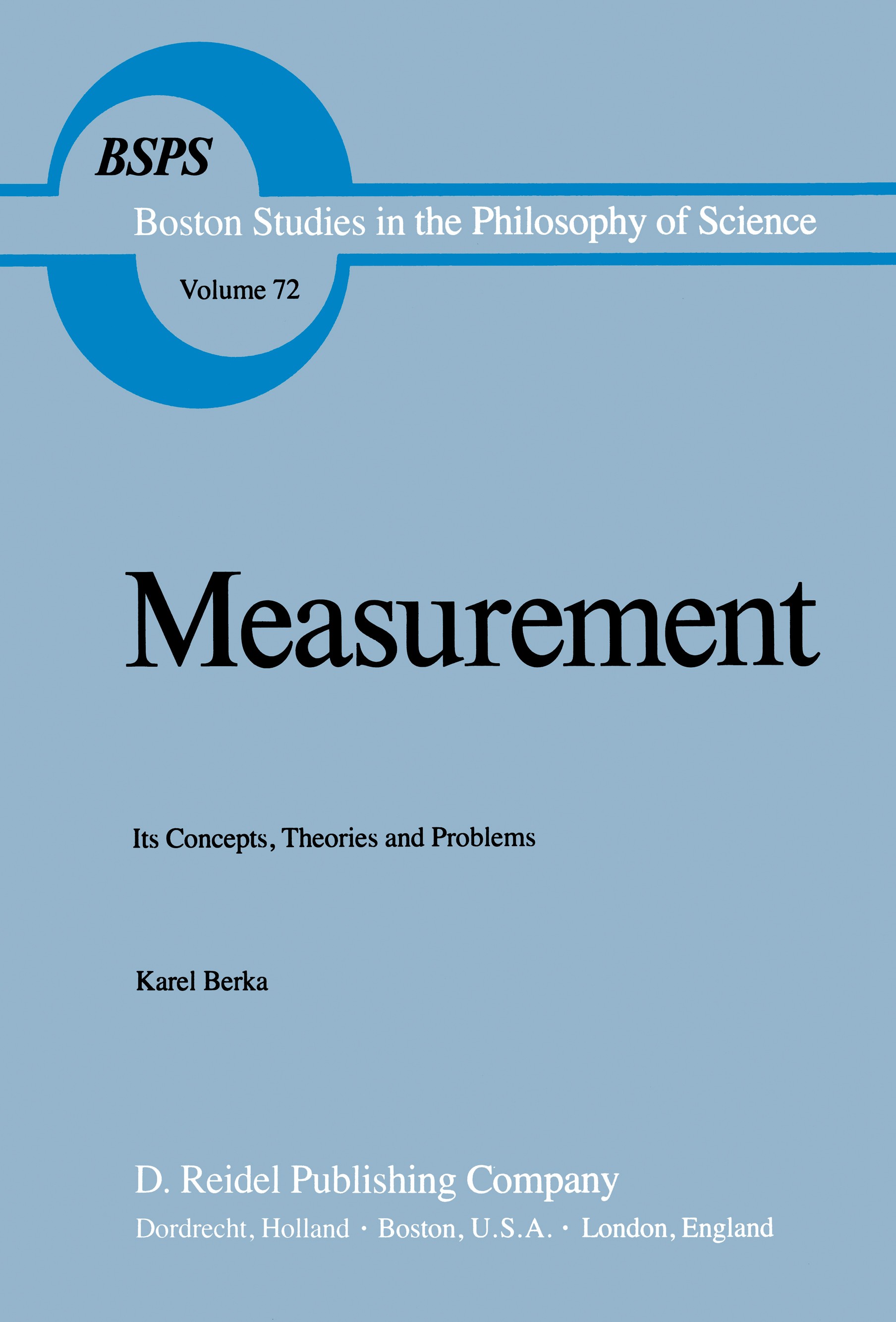 Measurement: Its Concepts, Theories and Problems | SpringerLink