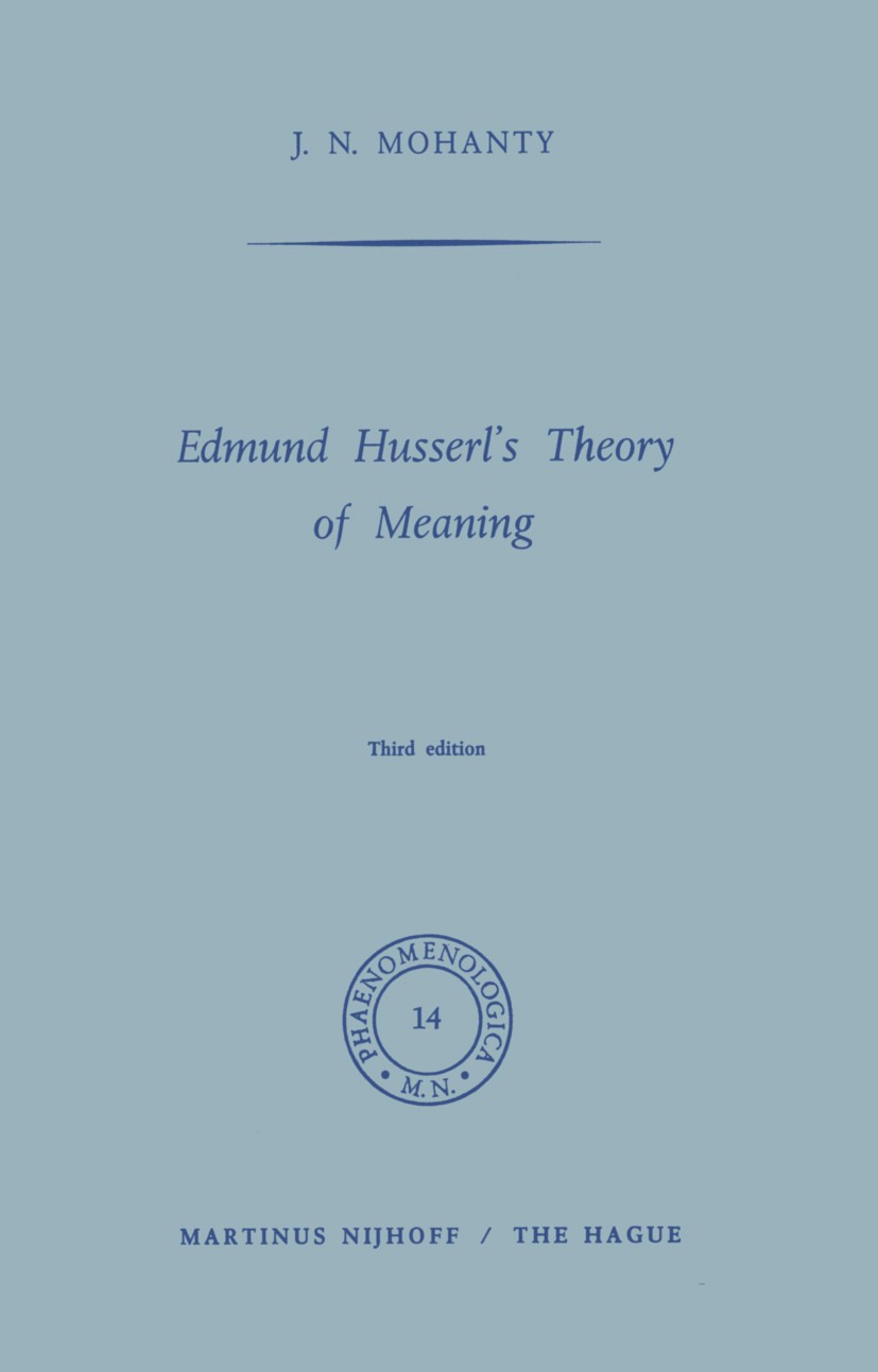 Edmund Husserl's Theory of Meaning | SpringerLink