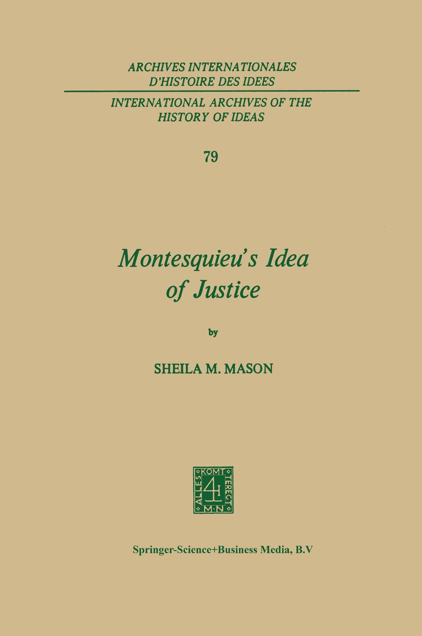 Justice And Law The Significance Of De L Esprit Des Lois Bk I Springerlink