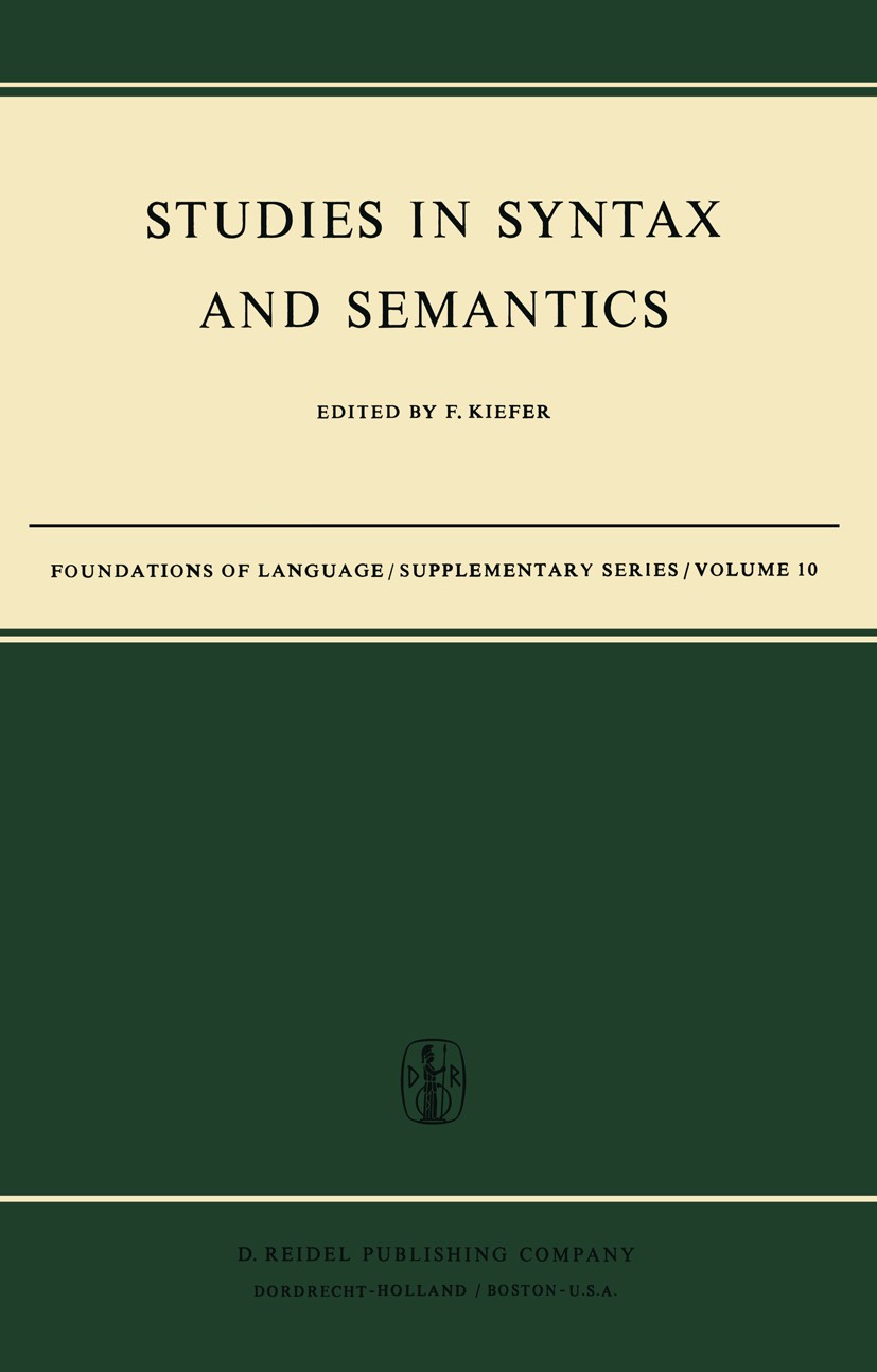 Generative Semantics VS. Deep Syntax | SpringerLink