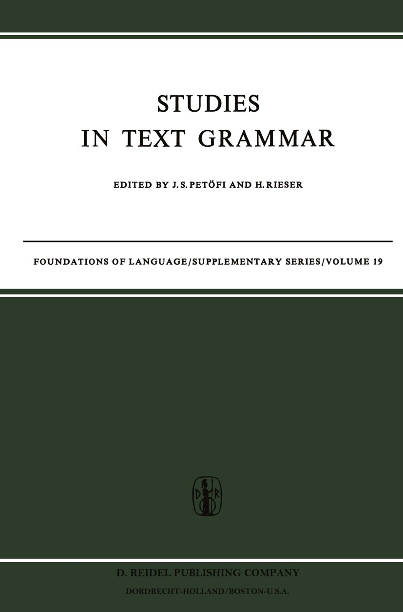 Studies　in　Grammar　Text　SpringerLink