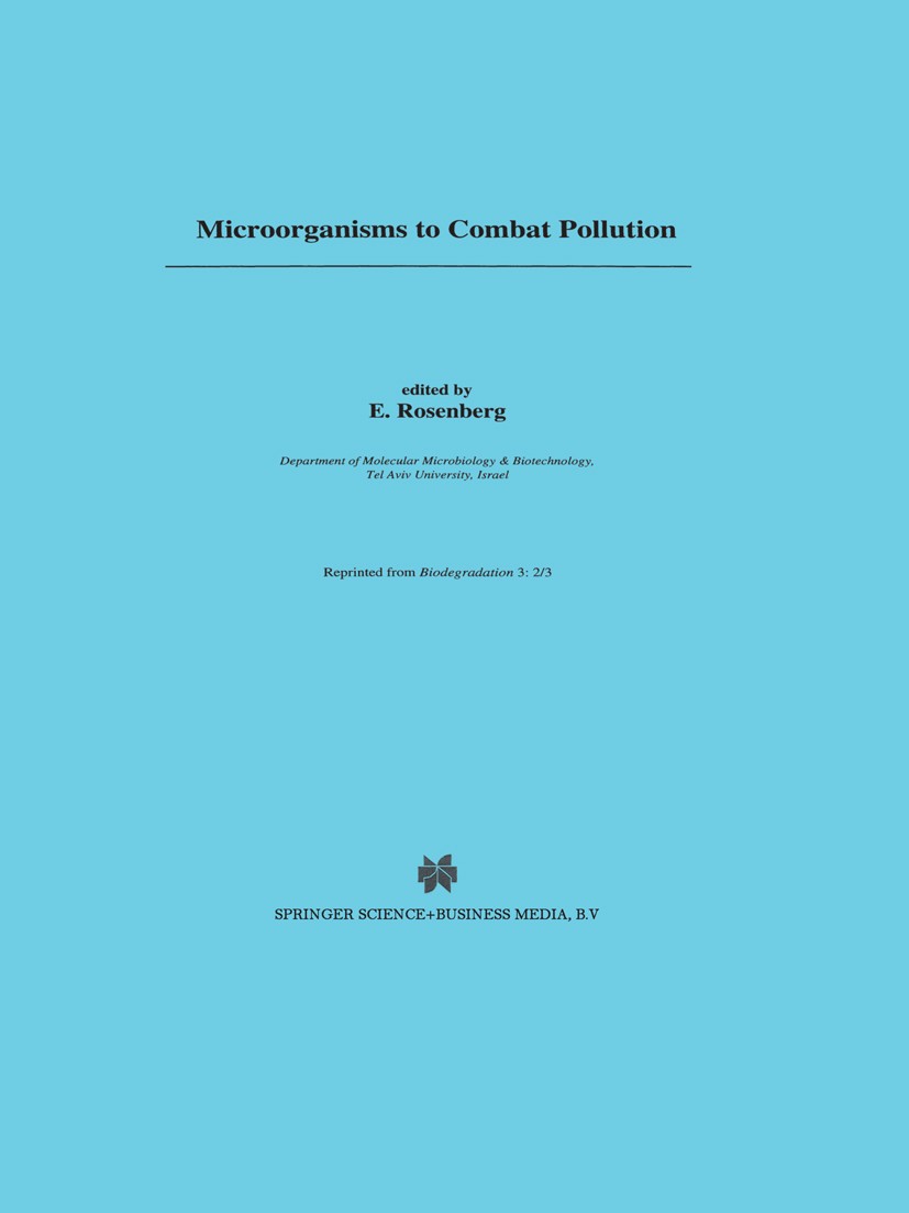 Microorganisms to Combat Pollution SpringerLink