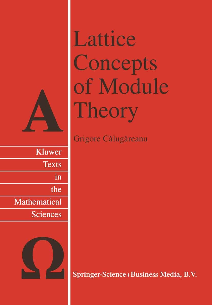 Lattice Concepts of Module Theory | Springer Nature Link (formerly
