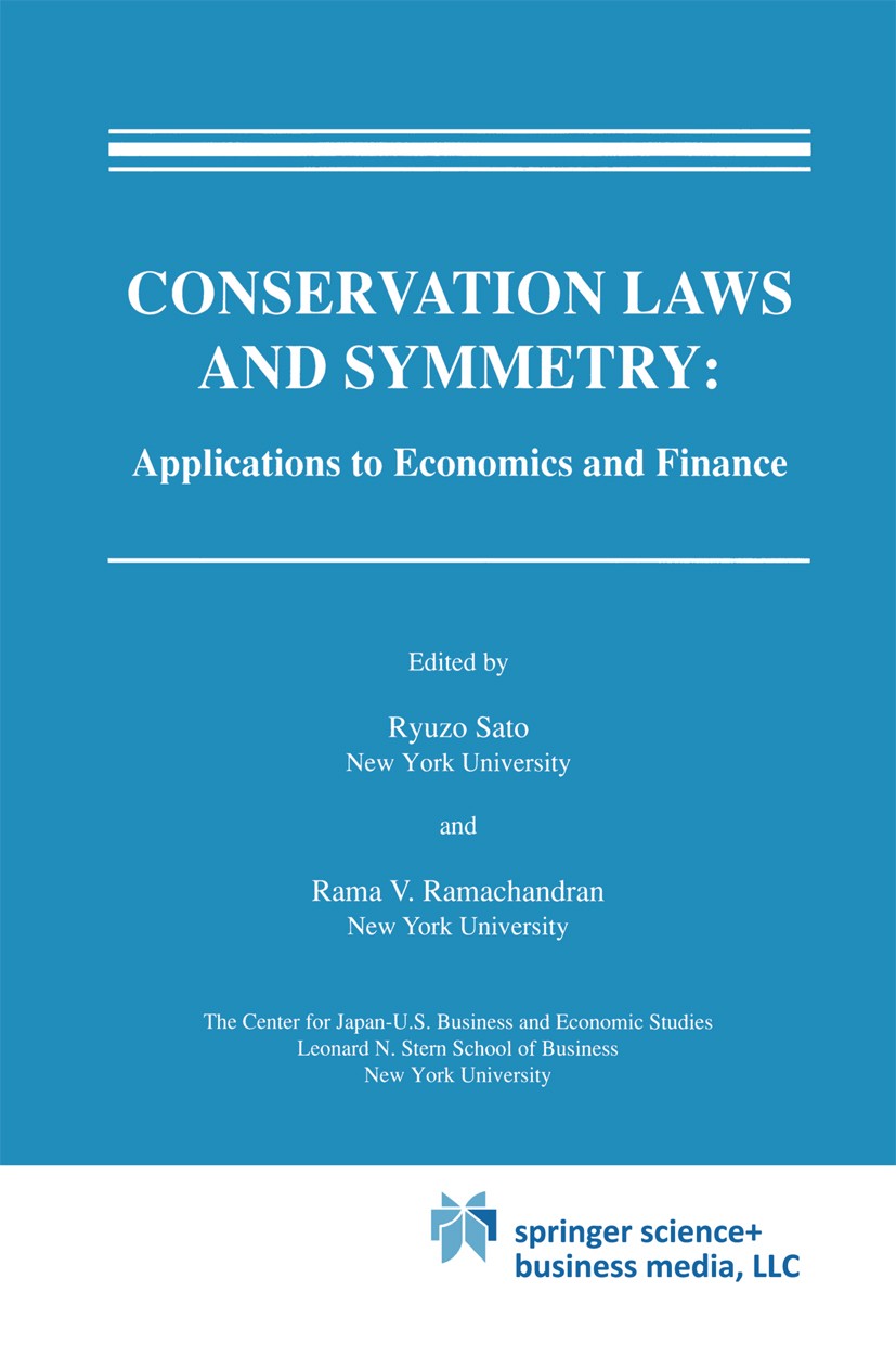 Conservation Laws and Symmetry: Applications to Economics and Finance |  SpringerLink