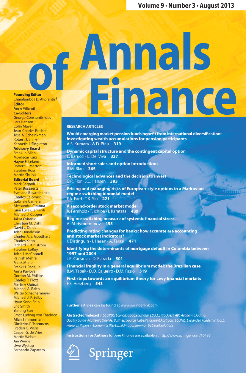 On certain representations of pricing functionals | Annals of Finance