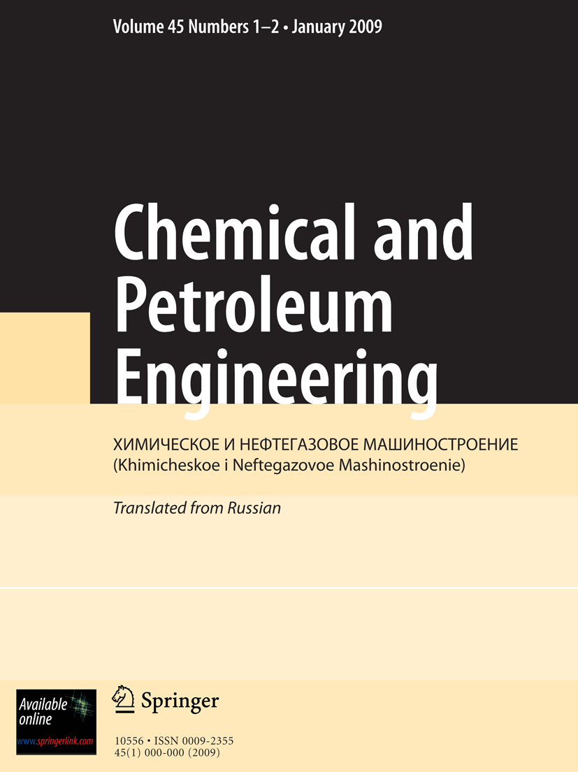 Chemical and Petroleum Engineering Volume 58, Number 5 Chemical and