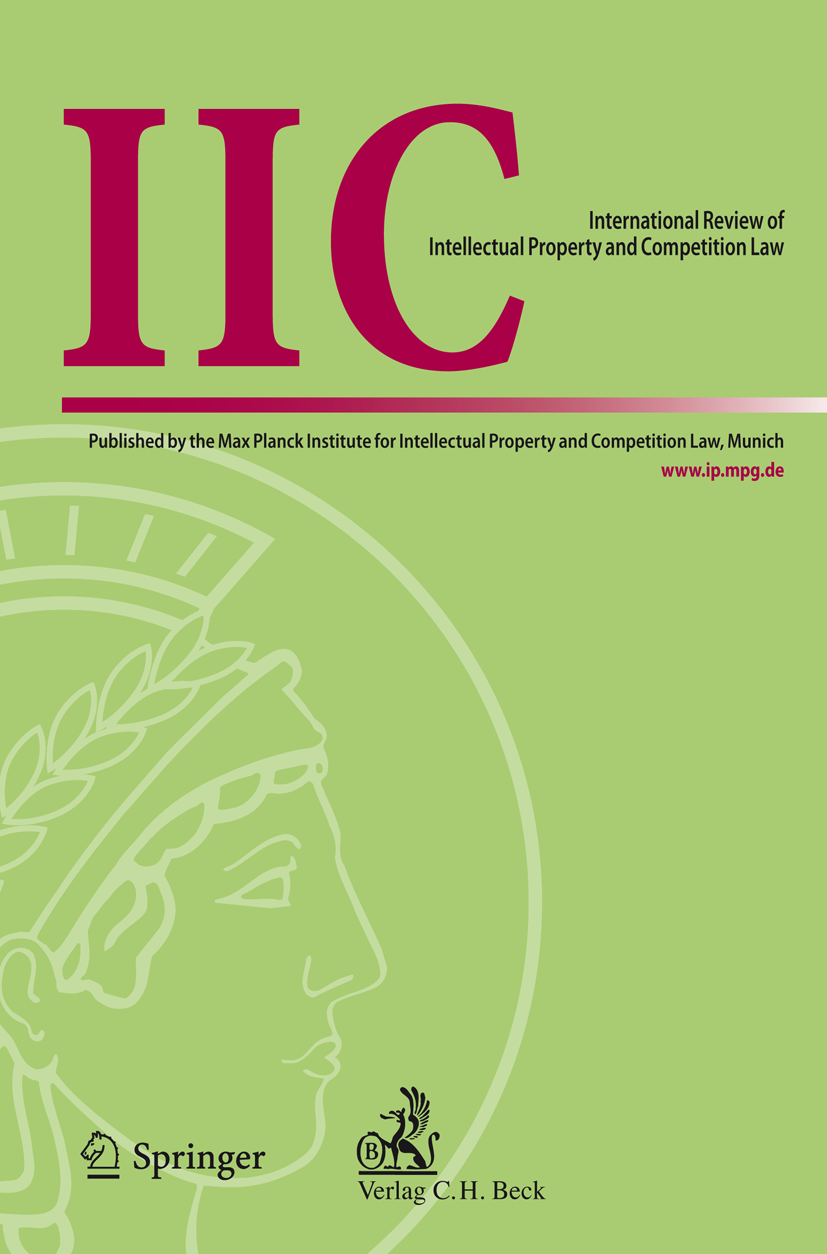 IIC - International Review of Intellectual Property and Competition Law |  Home