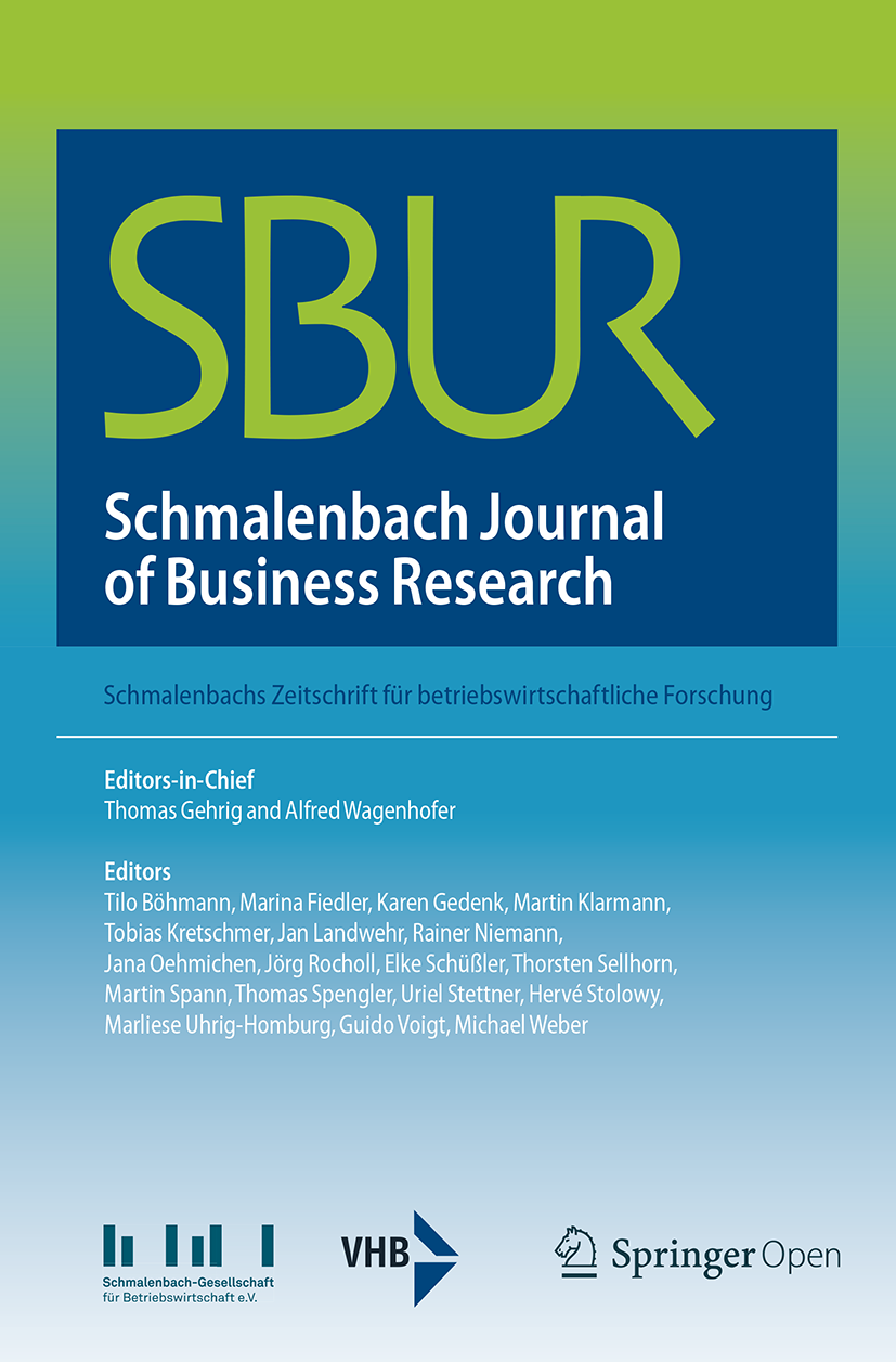 Introducing Schmalenbach Journal of Business Research 