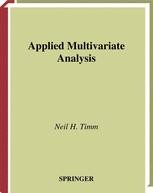 Applied Multivariate Analysis | SpringerLink