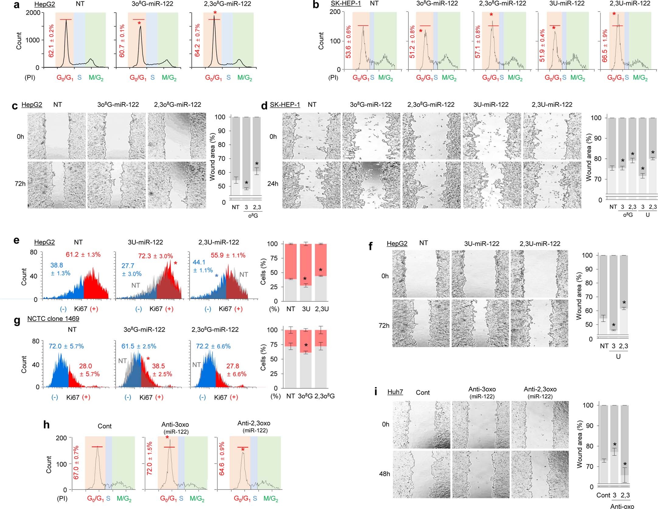 Extended Data Fig. 6: Functional validation of 3o8G- and 2,3o8G-miR-122 in LIHC cells.