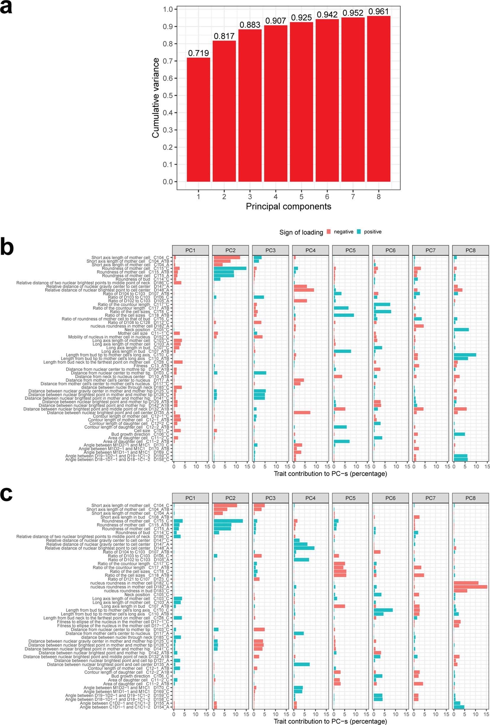 Extended Data Fig. 2: Results of principal component analysis on single-cell morphology.
