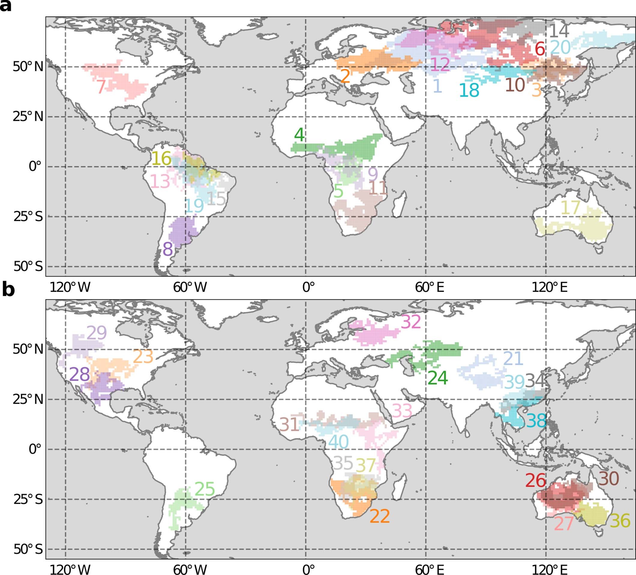 Extended Data Fig. 1: All drought events used for analysis.