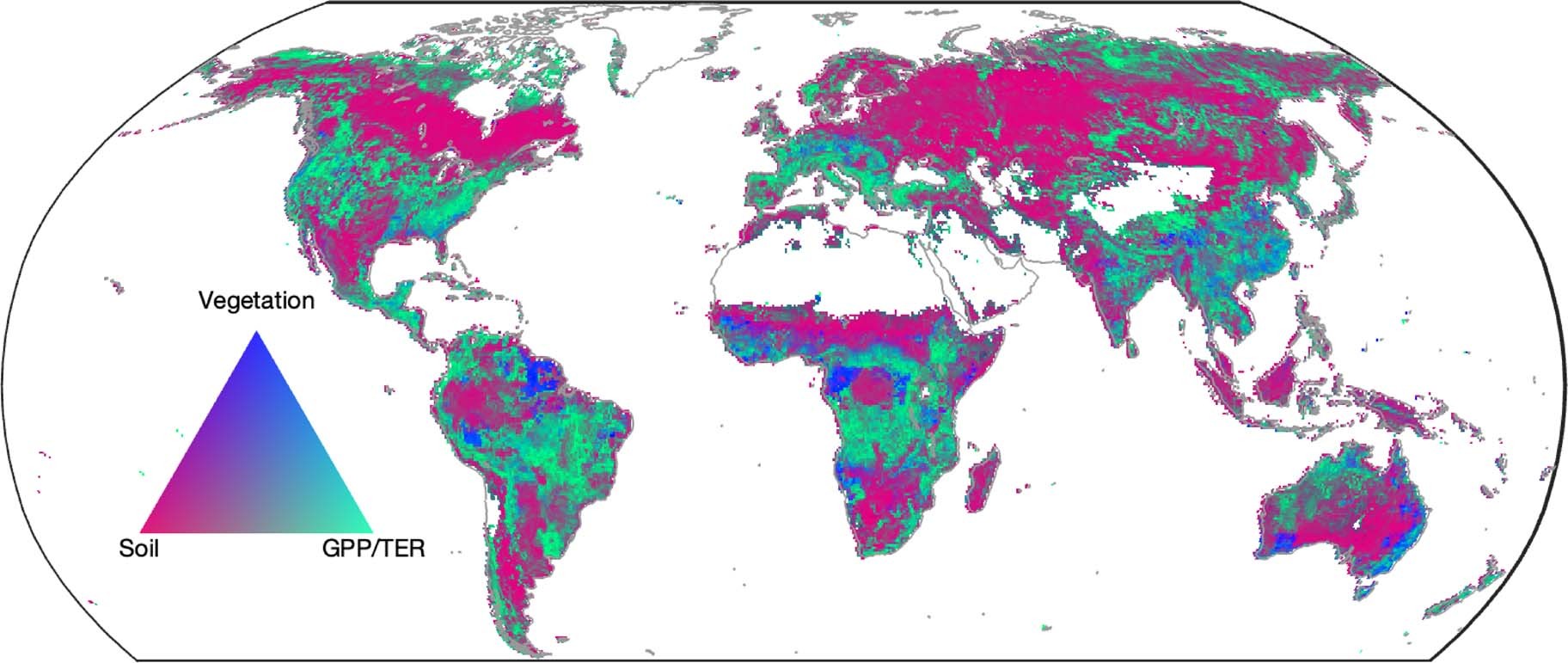 Extended Data Fig. 2: Contribution to the τ uncertainty from different ecosystem components.