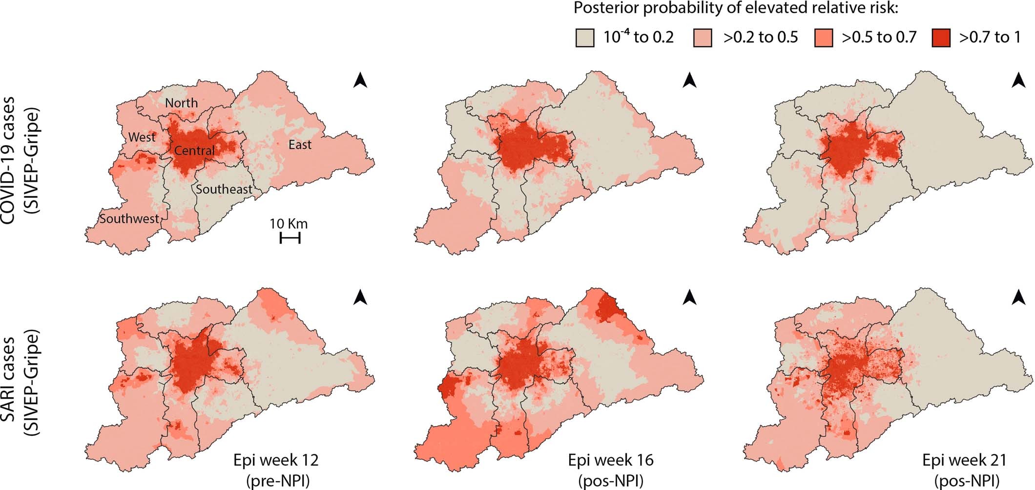 Extended Data Fig. 9: COVID-19 diagnosis and socio-economic factors in the Metropolitan Region of São Paulo.