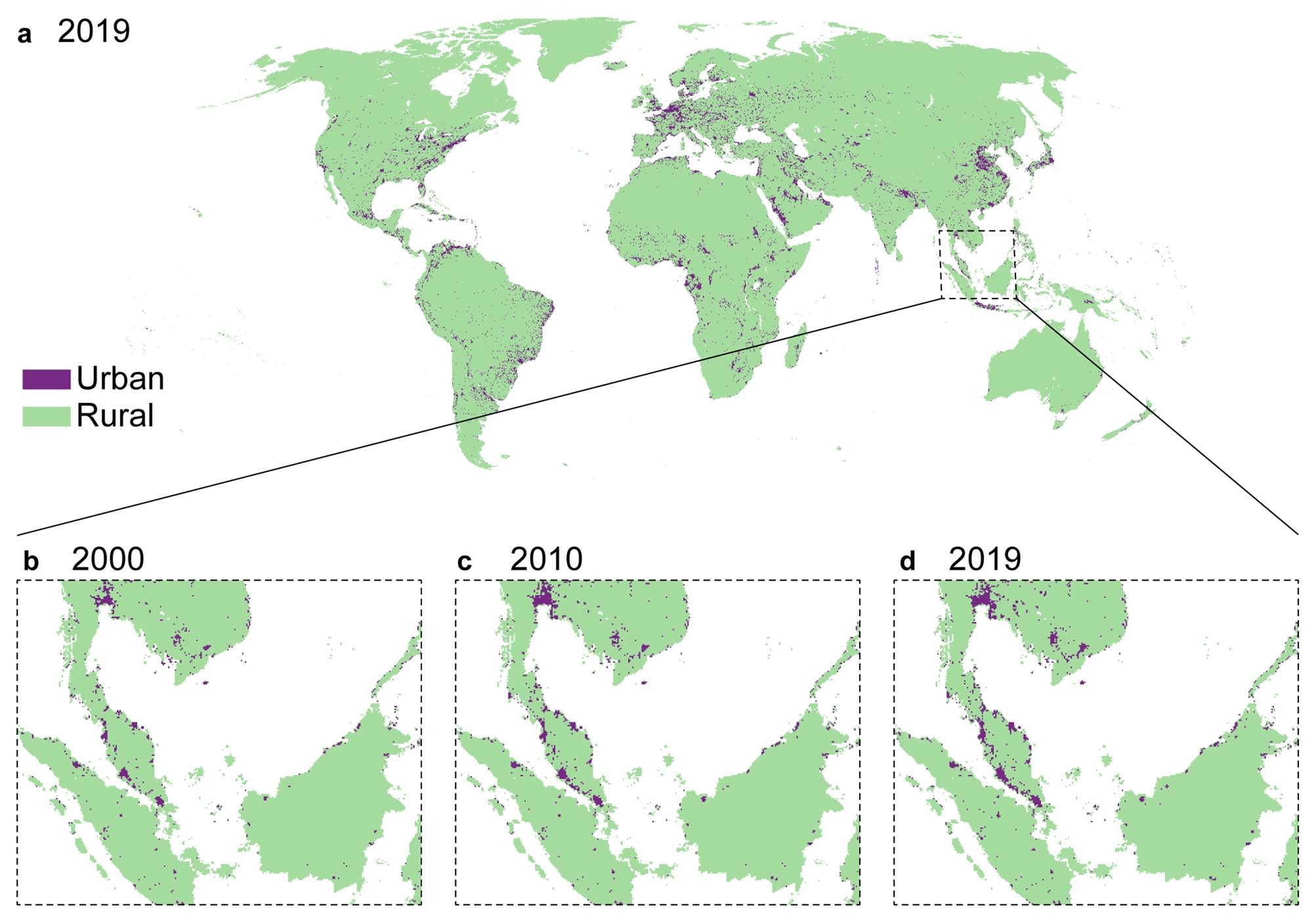 Extended Data Fig. 3: Urban and rural areas.