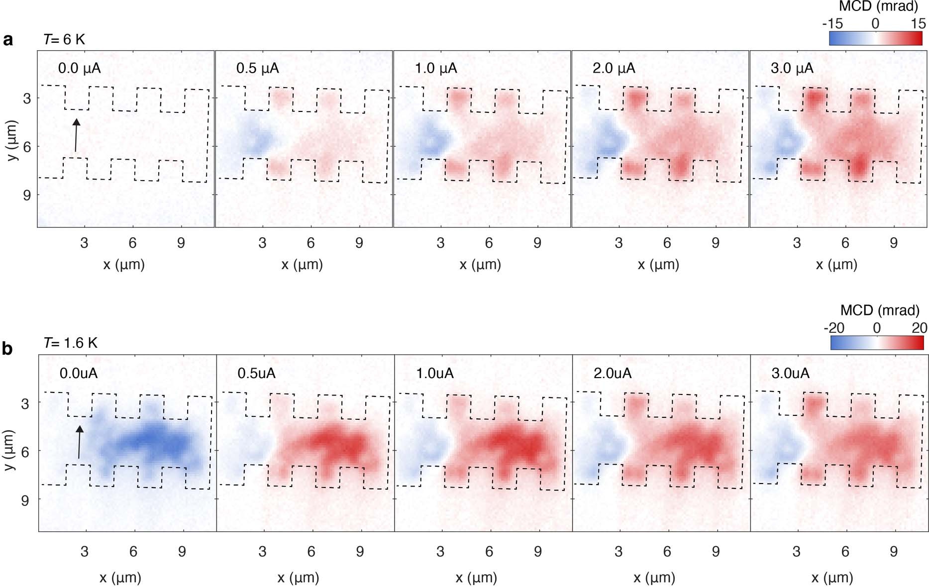 Extended Data Fig. 6: SHE with currents biased along the short axis.