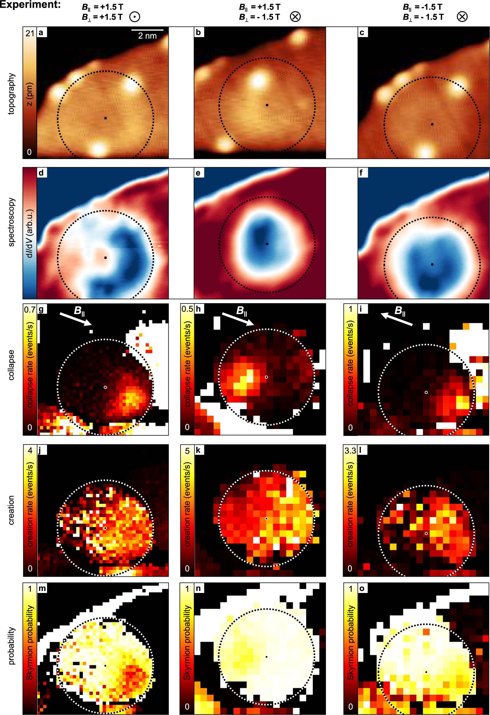 Extended Data Fig. 2: Switching maps for skyrmion B marked in Fig. 6a.