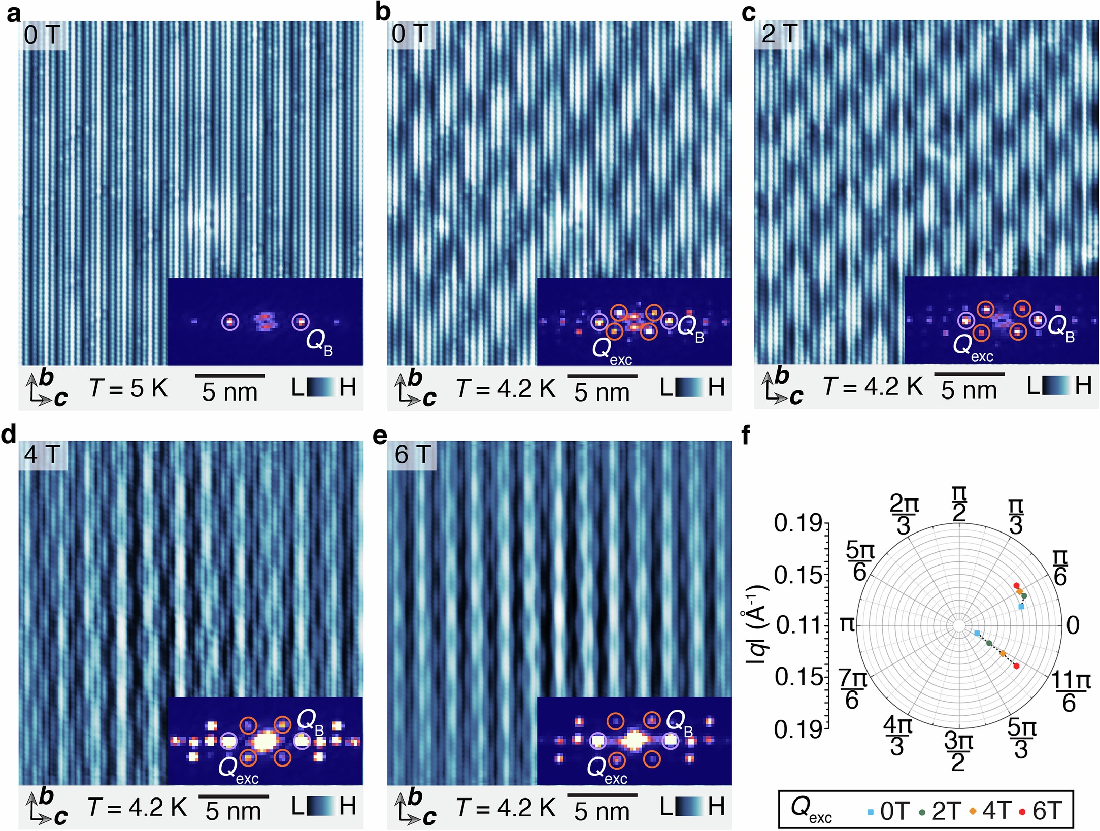 Extended Data Fig. 6: Magnetic field tunability of the wavevector of the translational symmetry breaking order.