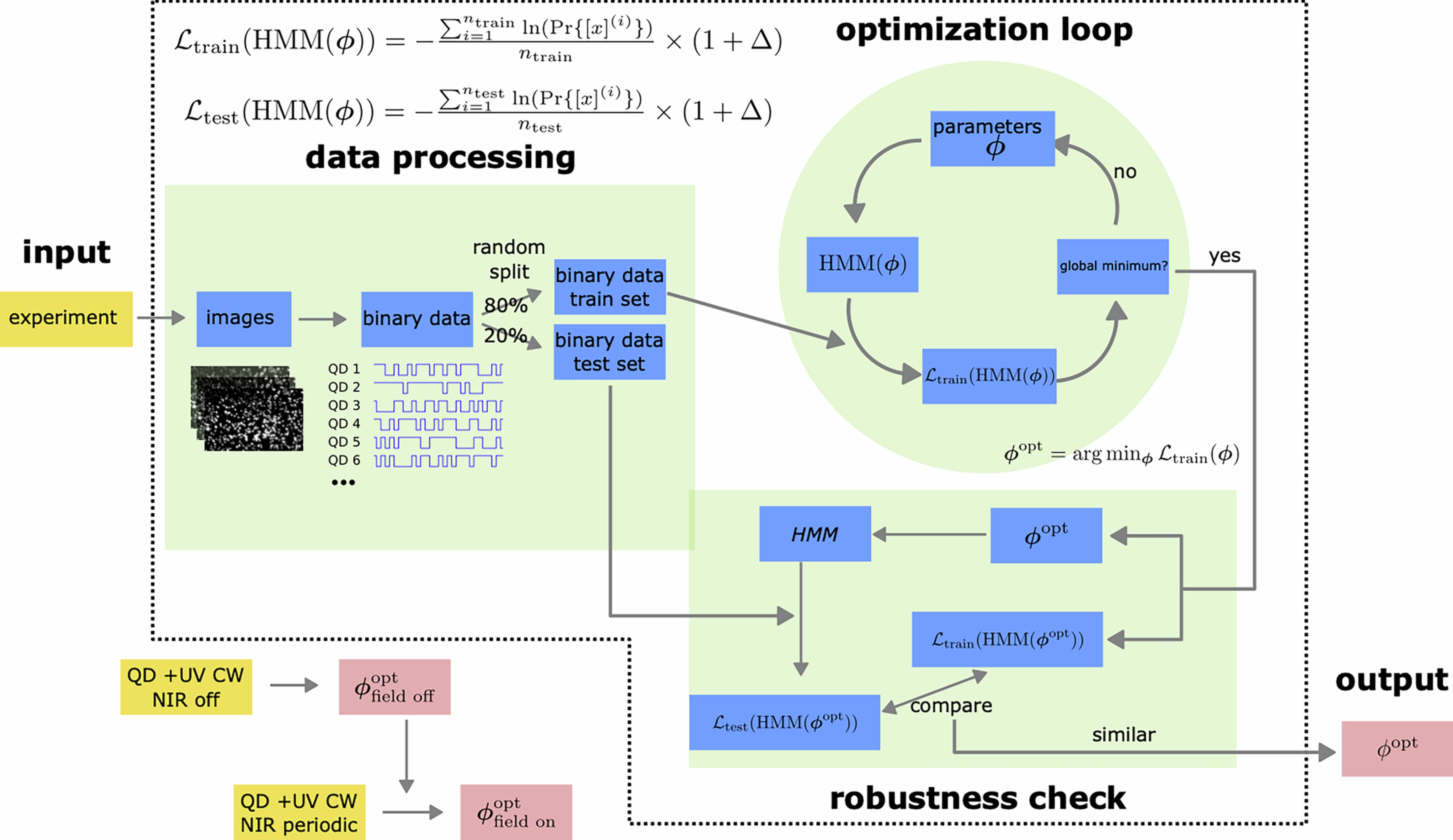 Extended Data Fig. 1: The workflow of optimizing the parameters for the HMM.