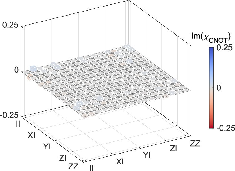 Extended Data Fig. 2: Process matrix of the logical CNOT gate.