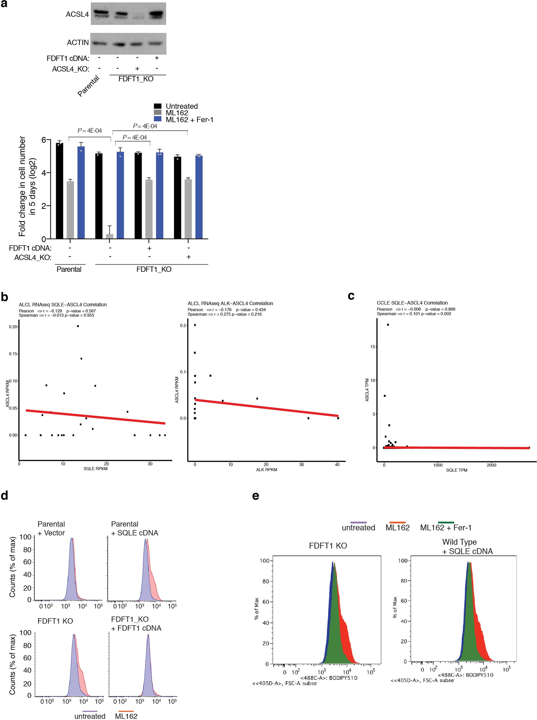 Extended Data Fig. 9: Inhibition of PUFA synthesis prevents ferroptotic cell death in ALCLs.