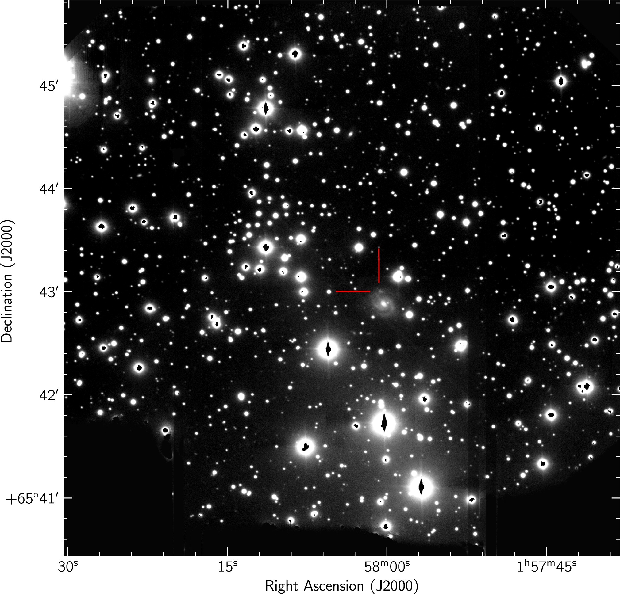 Extended Data Fig. 3: Full field of view of the Gemini r′ filter.