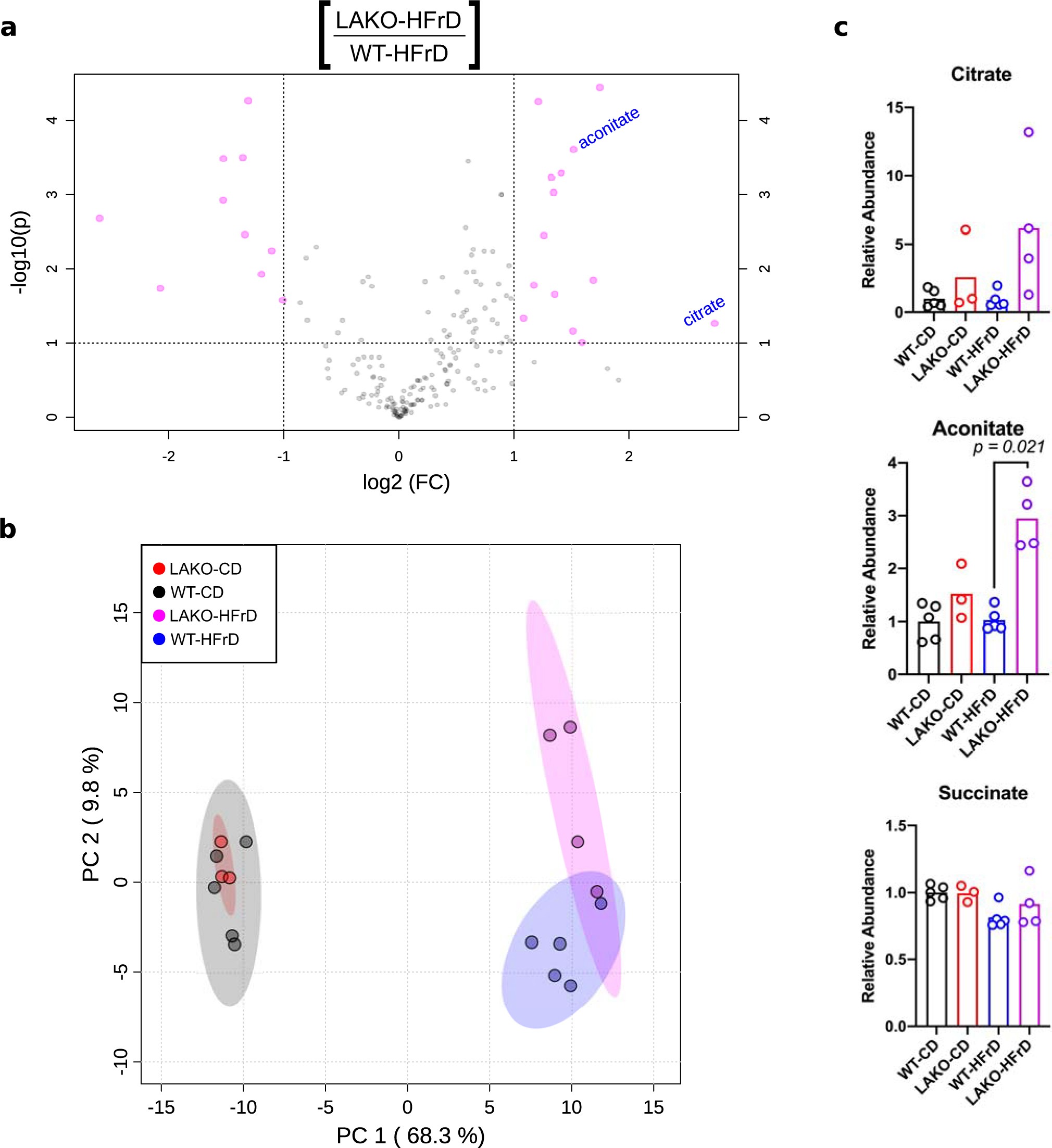 Extended Data Fig. 2: Hepatic ACLY deficiency results in modest metabolic alterations on a high-fructose diet.