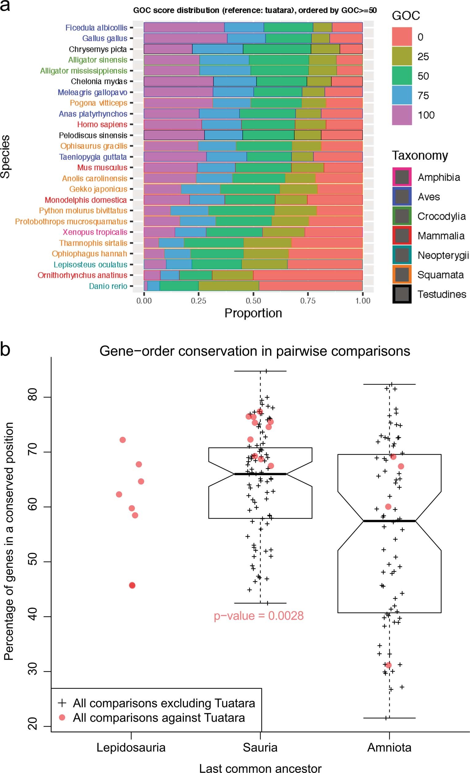 Extended Data Fig. 1: Gene order conservation.
