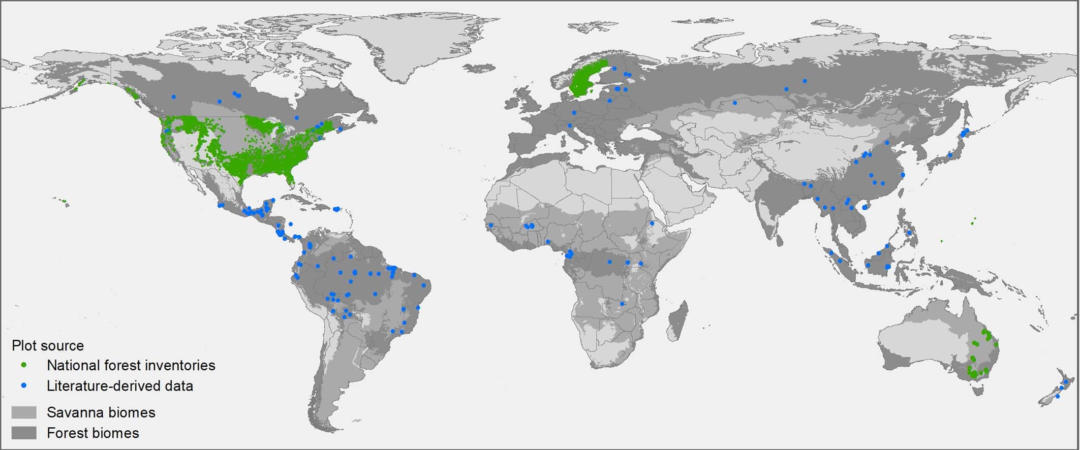 Extended Data Fig. 7: Coverage of field data.