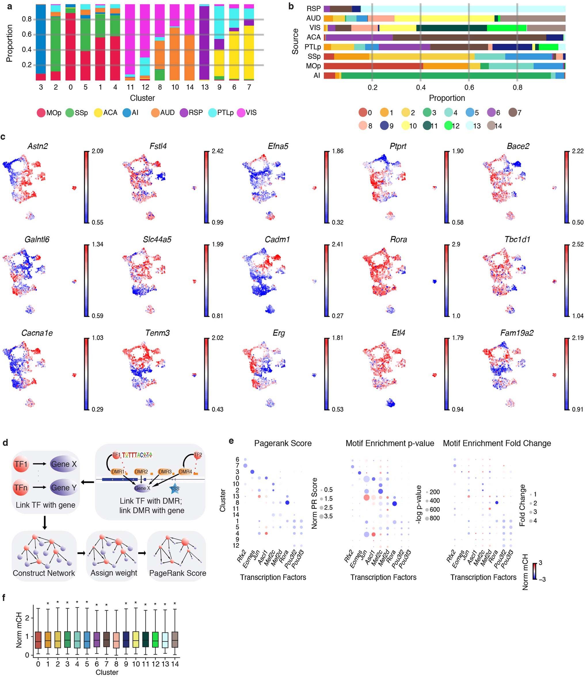 Extended Data Fig. 6: Signature genes and transcription factors of L5 ET clusters.