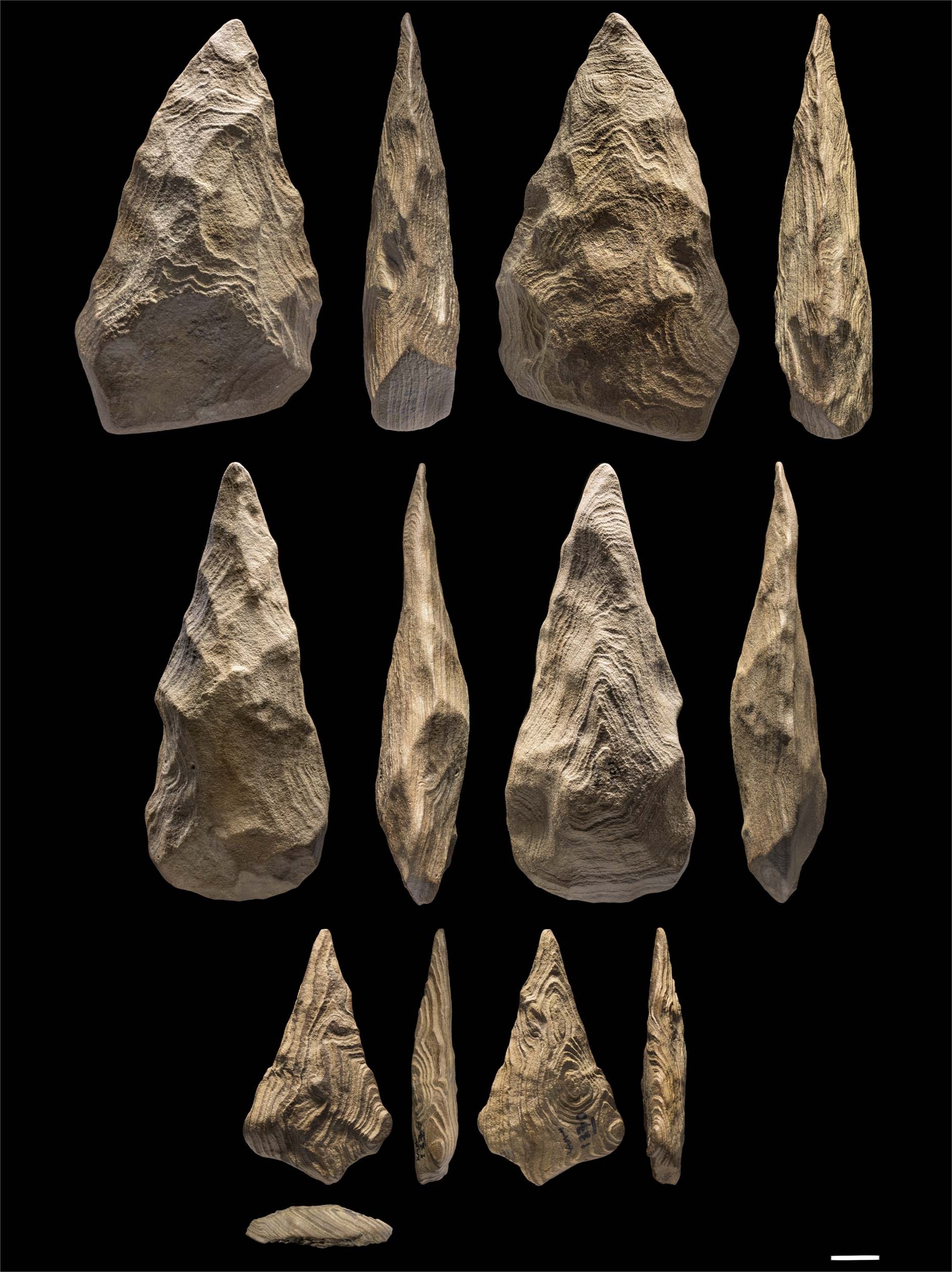 Extended Data Fig. 5: Assemblage B handaxes from Northeast Lake (MIS 9), KAM 4.
