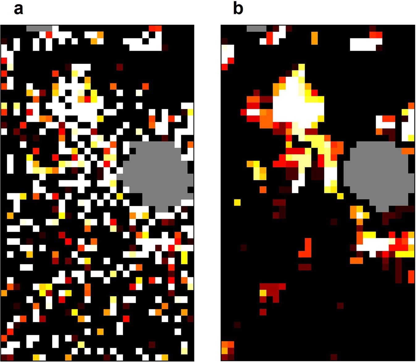 Extended Data Fig. 6: Isotope colour maps before and after filtering.