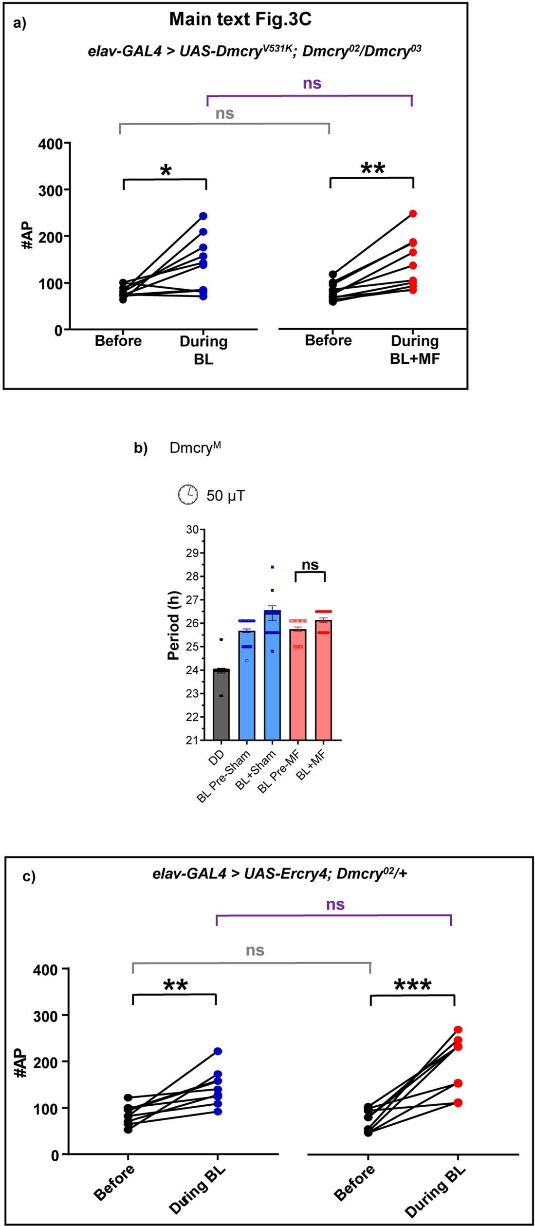 Extended Data Fig. 7: Supporting circadian and electrophysiology data for main text Figs. 3 and 4.