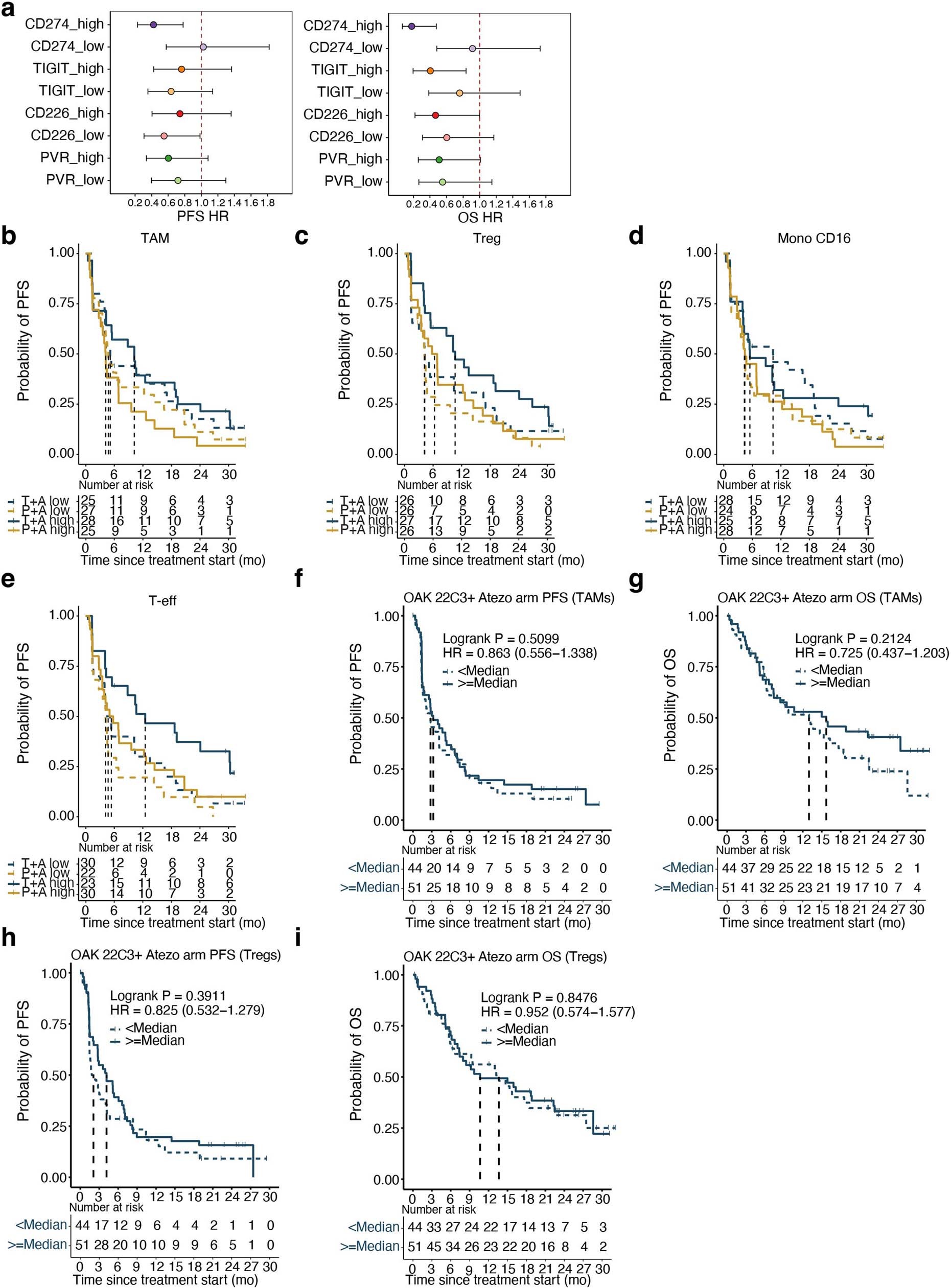 Extended Data Fig. 1: Intratumoural myeloid and Treg cell content correlates with tiragolumab plus atezolizumab outcome but not placebo plus atezolizumab.