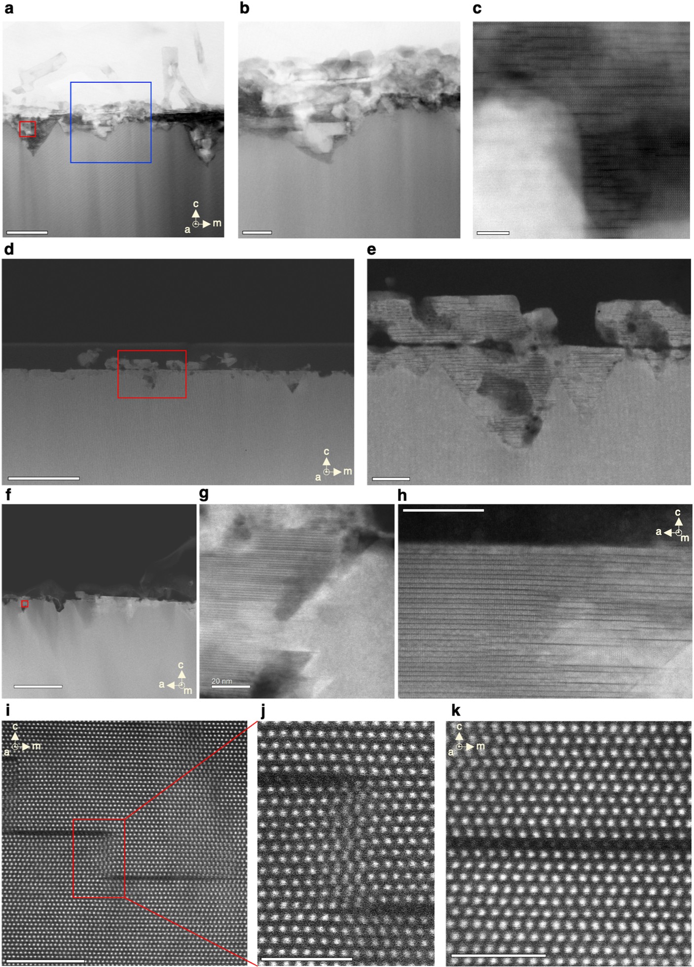Extended Data Fig. 5: STEM observation of Mg intercalation into GaN.