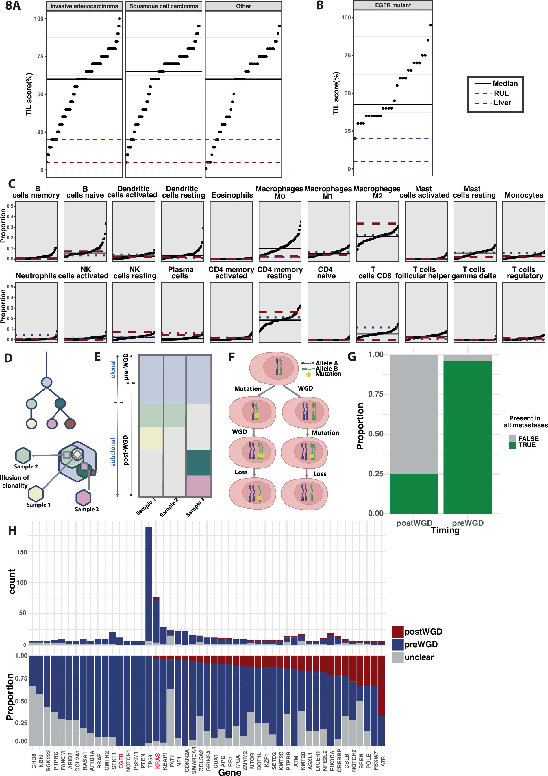 Extended Data Fig. 8: TRACERx 421 immune and genomic data.