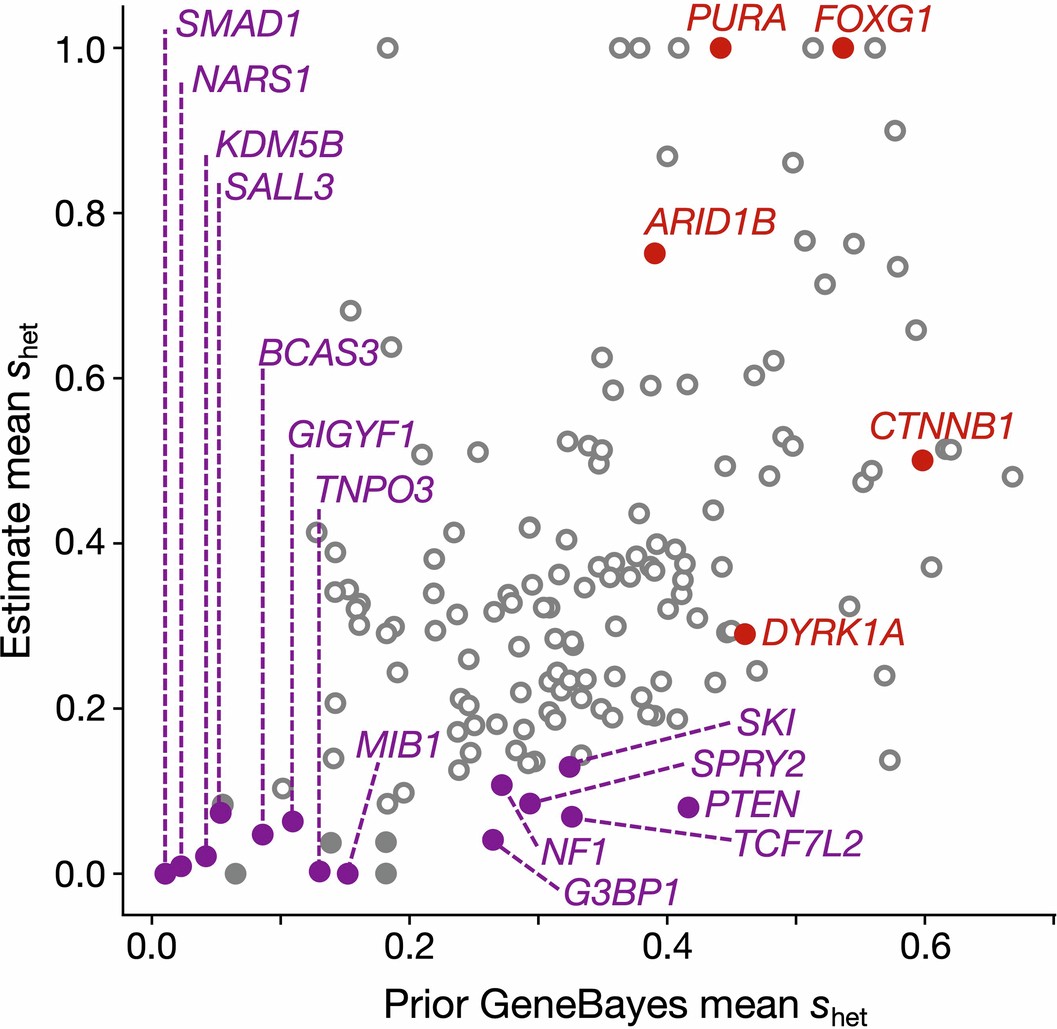 Extended Data Fig. 5: Validation of LoF-2 genes with a non-LOE metric.