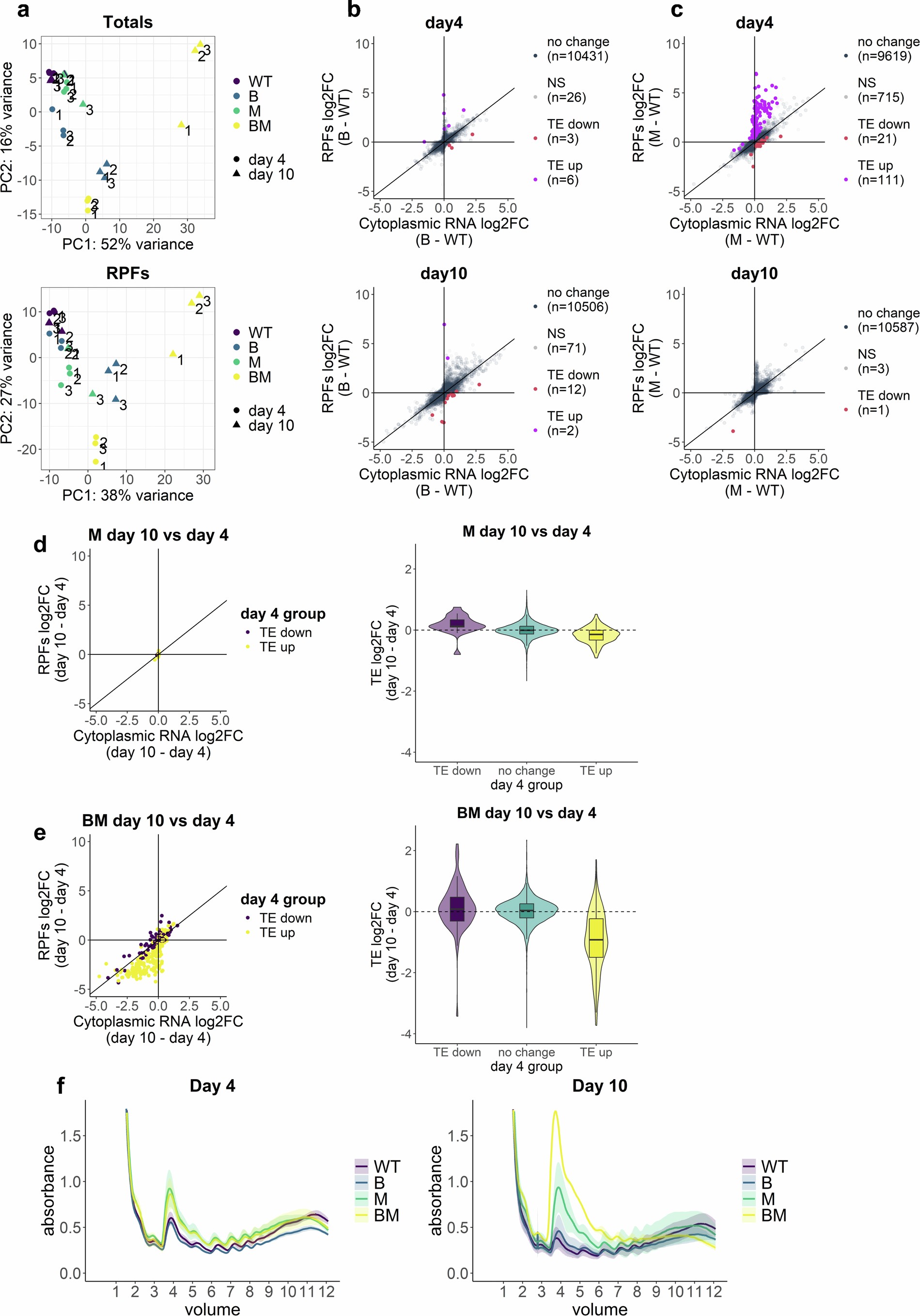 Extended Data Fig. 6: Ribosome profiling of Wnt and MYC mutated liver.