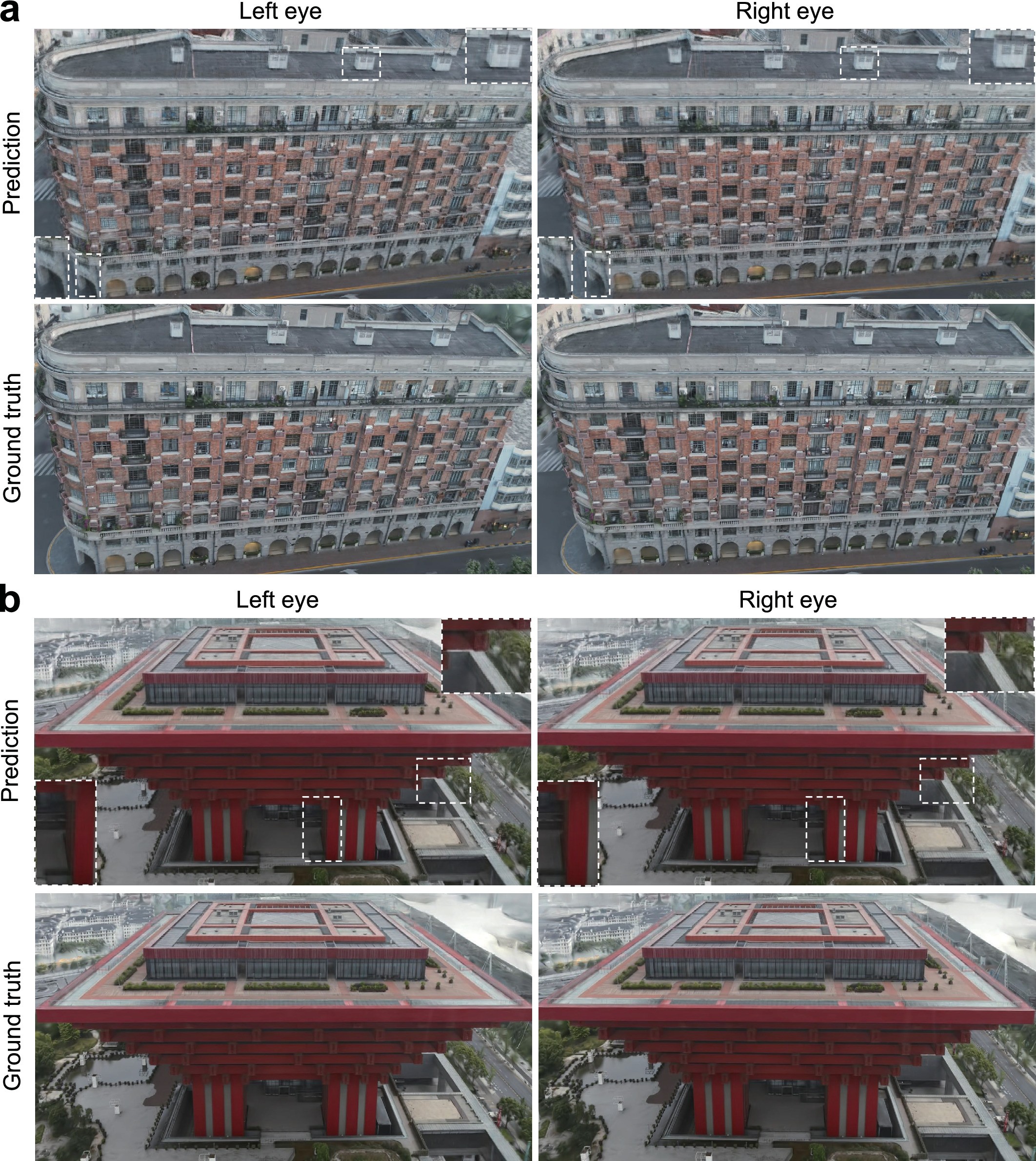 Extended Data Fig. 6: Evaluation of EyeReal on large-scale real-world captured scenes.