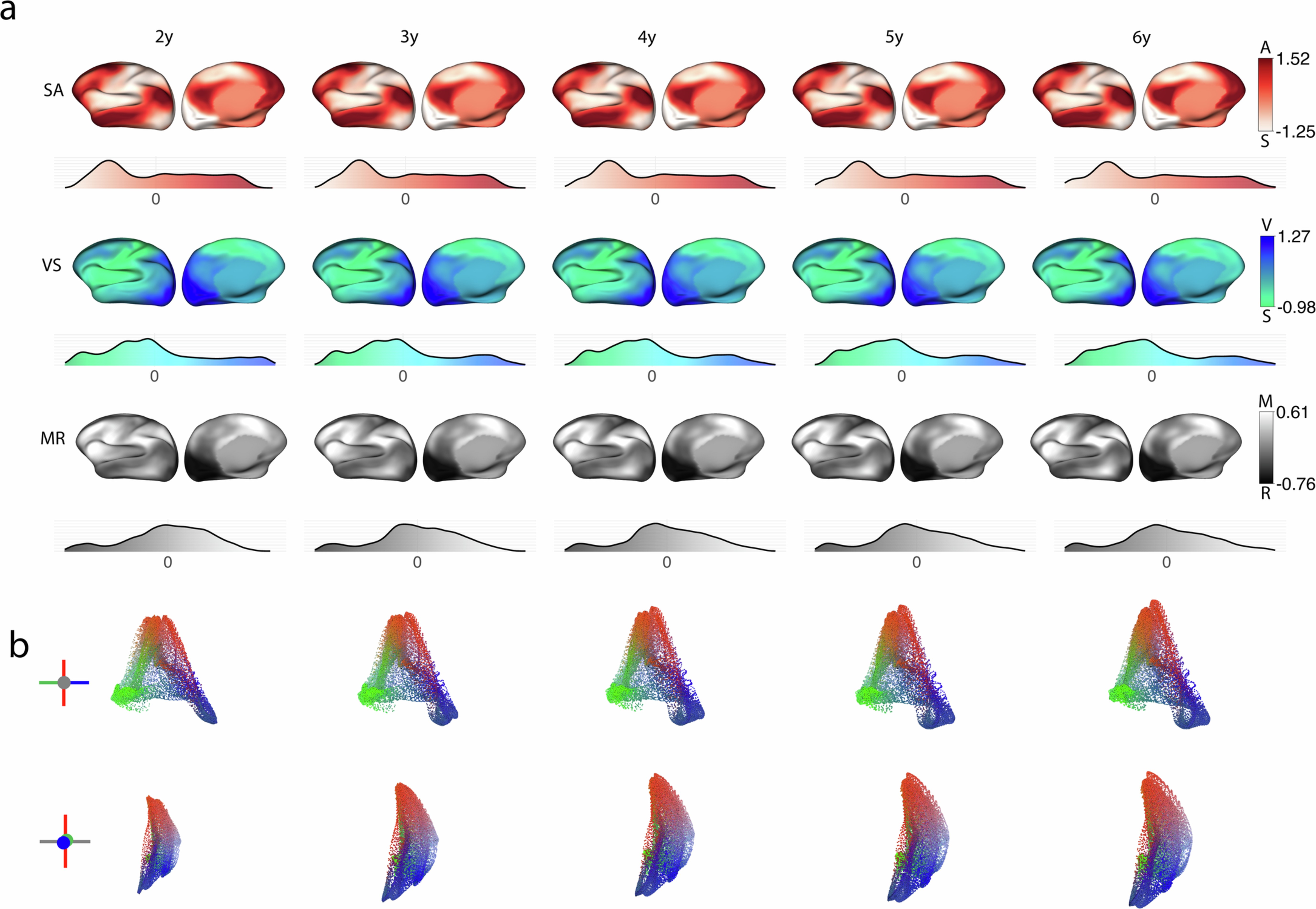 Extended Data Fig. 2: GAMM fitted gradients between 2 and 6 years.
