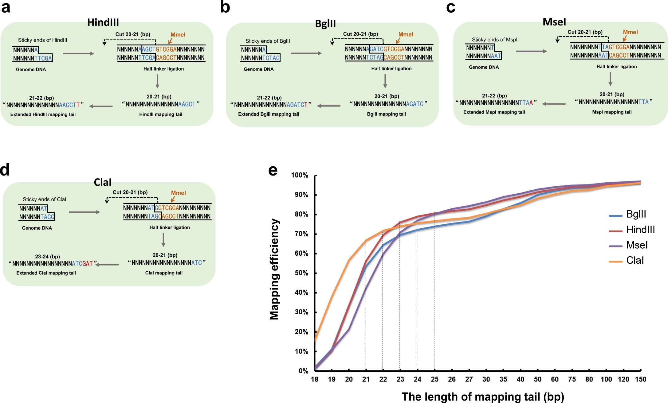 Supplementary Figure 9: Expected mapping efficiency using different restriction enzymes.