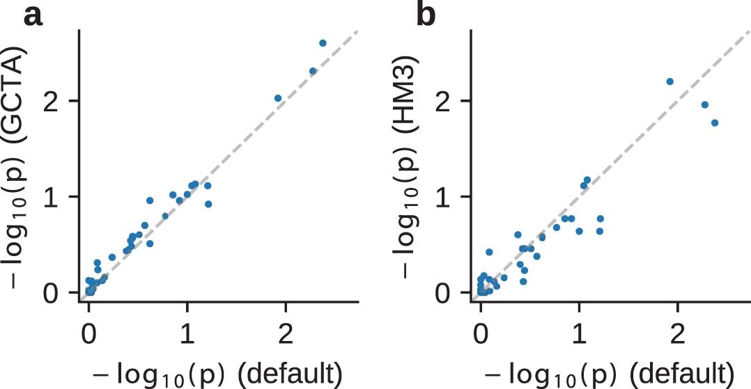 Extended Data Fig. 3: radmix estimation is robust to genetic architecture and SNP set.